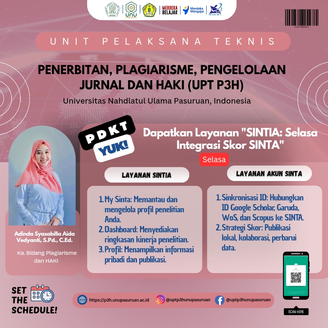 Layanan Sintia di UPT P3H Universitas Nahdlatul Ulama Pasuruan